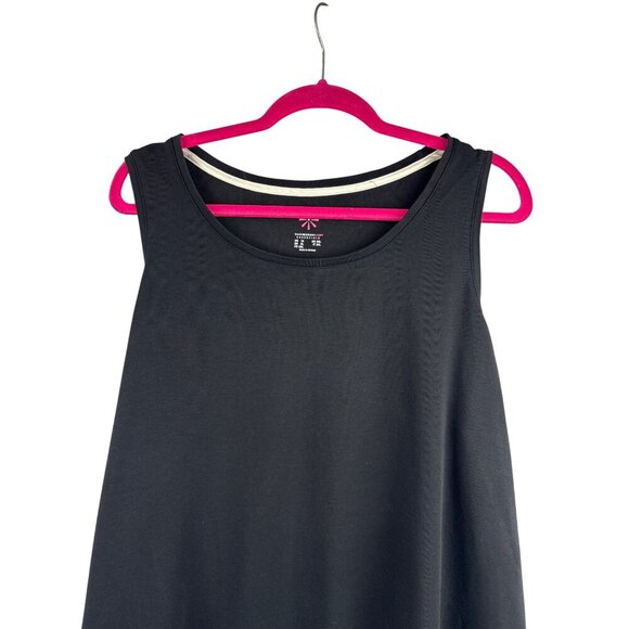 Isaac Mizrahi Live! Essentials Black Sleeveless Tank Top Size 1X Cotton/Modal Bl - Picture 1 of 6